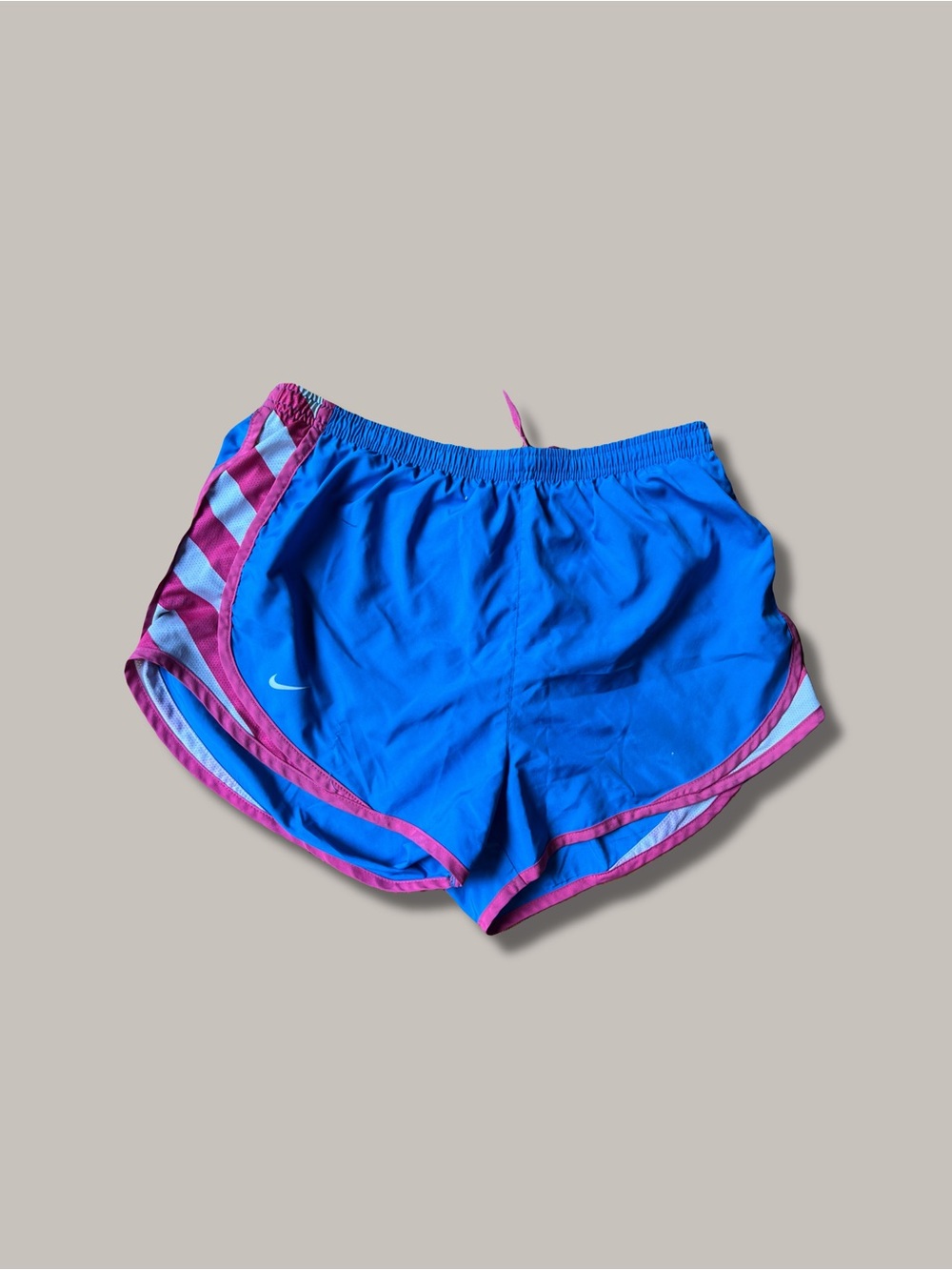 Nike Women’s Bright Blue Athletic Shorts with Pink Trim